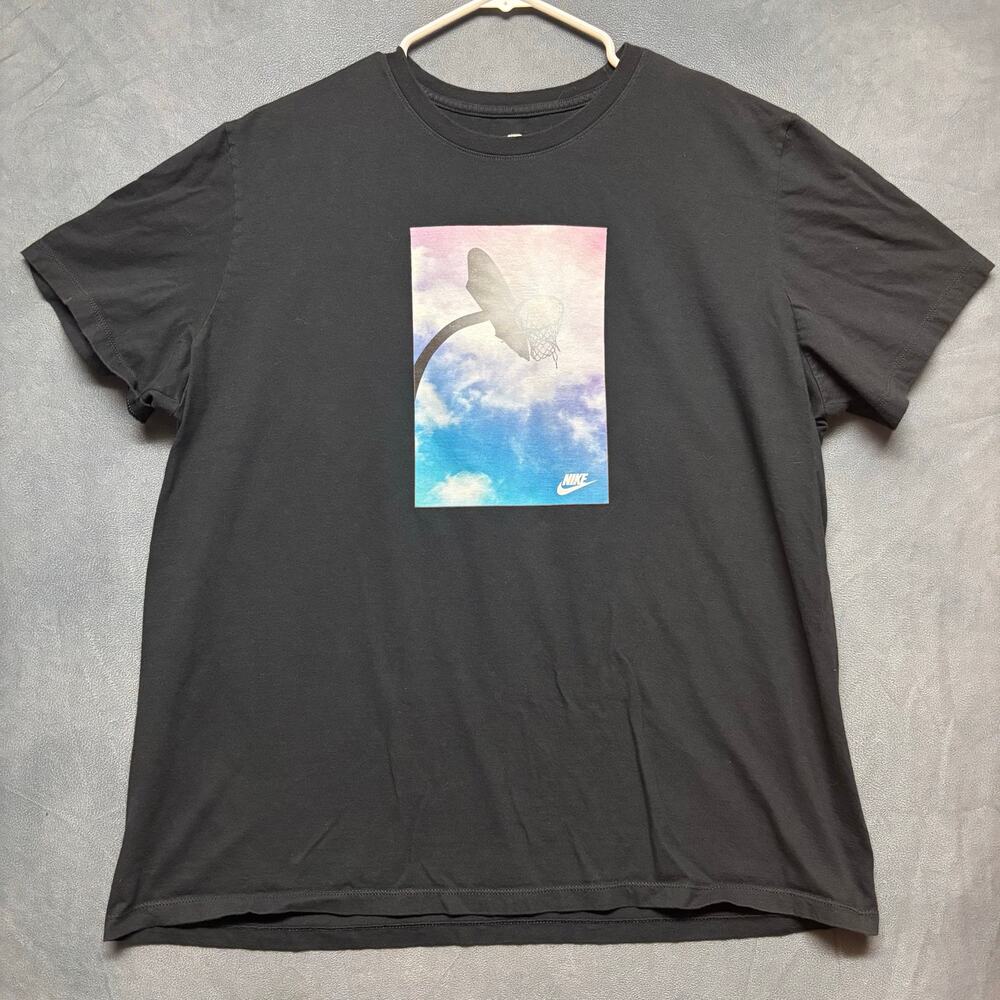 Nike Sunrise Basketball Hoop Shirt Clouds Photo Skater Athletic Performance XXL